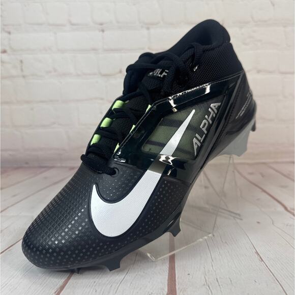 Nike Alpha Menace 4 Pro Black Smoke Grey Football Cleats Mens Sz 9 (FD7037-001) - Picture 3 of 10